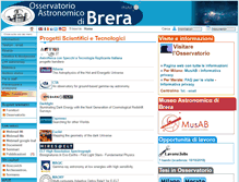 Tablet Screenshot of brera.inaf.it